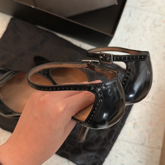 SOLD Vintage Gucci Black Patent kitten heel dress shoes size 8.5 - Picture 13 of 17